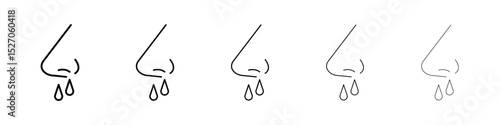 Stuffy nose icon vector collection. EPS 10
