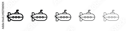 Submarine icon vector collection. EPS 10