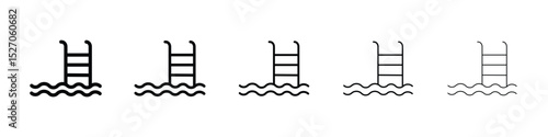 Swimming pool icon vector collection. EPS 10