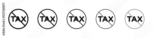 Tax free icon vector collection. EPS 10