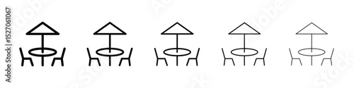 Terrace icon vector collection. EPS 10