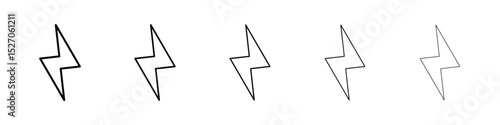 Thunder bolt icon vector collection. EPS 10