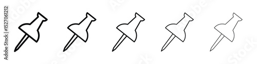 Thumbtack icon vector collection. EPS 10