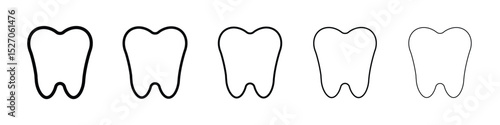 Tooth icon vector collection. EPS 10
