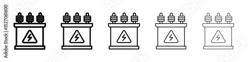 Transformer icon vector collection. EPS 10