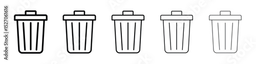 Trash Bin icon vector collection. EPS 10