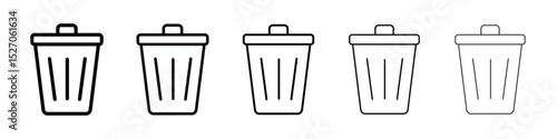 Trash icon vector collection. EPS 10
