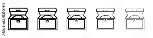 Treasure chest icon vector collection. EPS 10