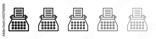 Typewriter icon vector collection. EPS 10