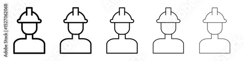 User helmet safety icon vector collection. EPS 10