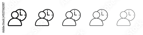 User time icon vector collection. EPS 10