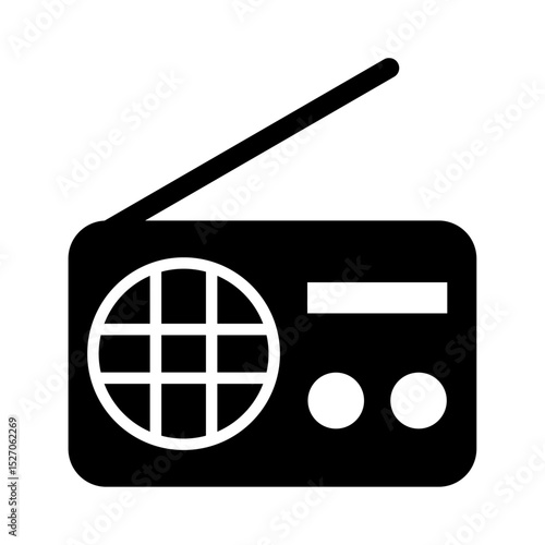 非常時や災害対策に役立つ携帯ラジオのアイコン
