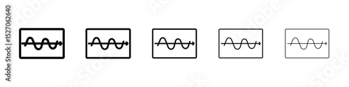 Wave sine icon vector collection. EPS 10