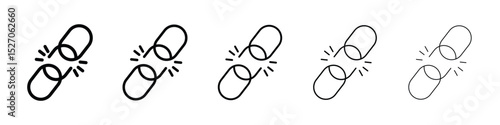 Weakness icon vector collection. EPS 10
