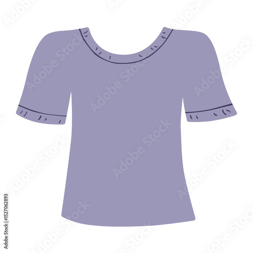 Gray t-shirt flat design isolated vector illustration