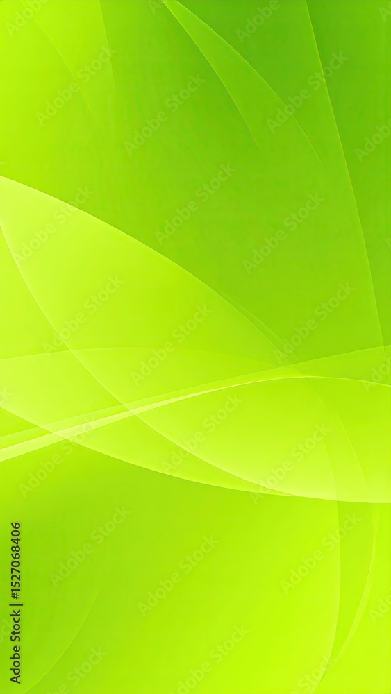 Obraz premium Bright Lime Green Background With Layered Shapes Conveying Freshness and Vibrancy in Design