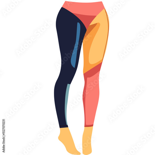Leggings vector 2D flat illustration, isolated on a white background.