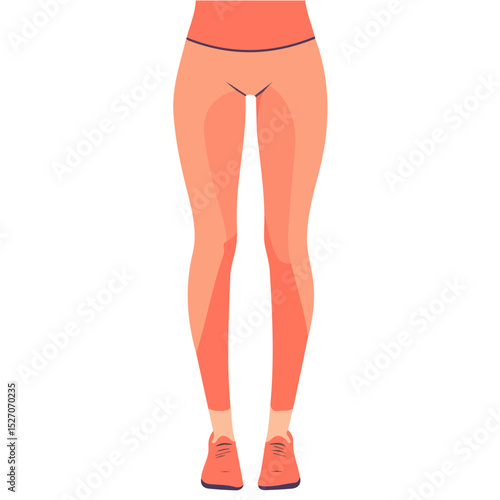 Leggings 2D flat vector illustration, isolated on a white background.