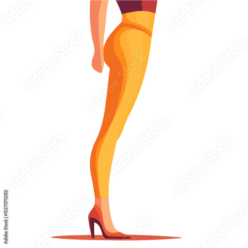 Leggings 2D flat vector illustration, isolated on a white background.