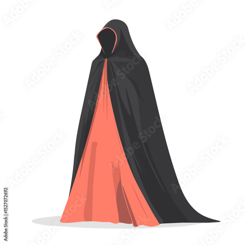 2D flat Invisibility Cloaks vector illustration, isolated on a white background.
