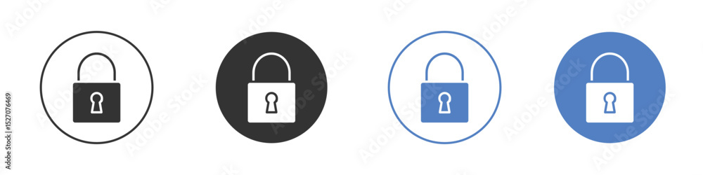 Lock closed icon vector. Logo Template illustration design Lock closed icon vector. Logo Template illustration design