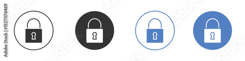 Lock closed icon vector. Logo Template illustration design