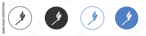 Match fire icon vector. Logo Template illustration design