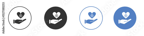 Philanthropy icon vector. Logo Template illustration design