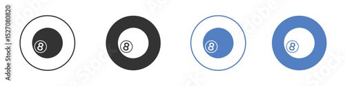Pool 8 ball icon vector. Logo Template illustration design
