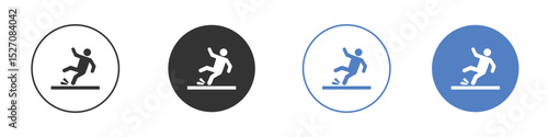 Slippery floor icon vector. Logo Template illustration design