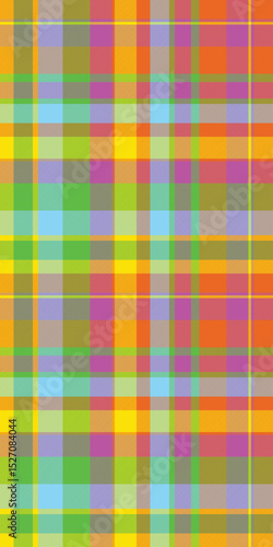 Bedroom texture vector textile, silky pattern fabric seamless. No people check tartan background plaid in orange and purple colors.