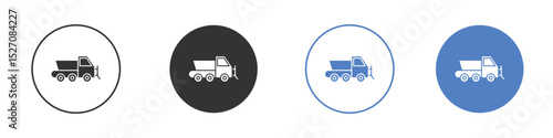 Snowplow icon vector. Logo Template illustration design