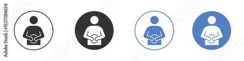 Stomachache icon vector. Logo Template illustration design