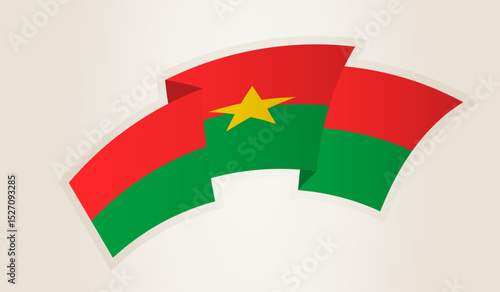 Burkina Faso Flag in Abstract Ribbon Shape, National Symbol of the Burkina Faso. Free Download Burkina Faso Flag in Abstract Ribbon Shape, National Symbol of the Burkina Faso. - GFXLoad