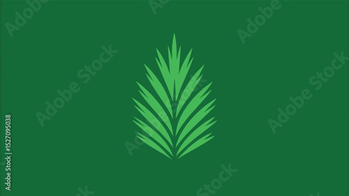 Simple botanical leaf illustration vector graphic with transparency for versatile design usage