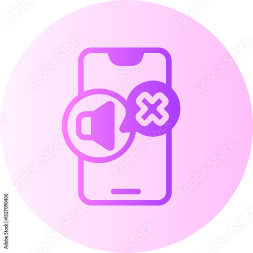 silent mode gradient icon