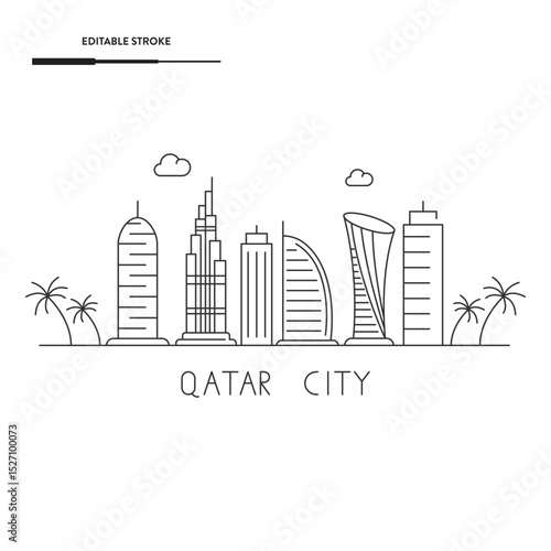 Qatar City Icon Vector Design.