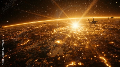 Wallpaper Mural sunset over the river Torontodigital.ca