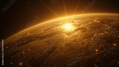 Wallpaper Mural view of the planet, created by AI Torontodigital.ca