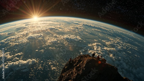 Wallpaper Mural view of the planet, created by AI Torontodigital.ca