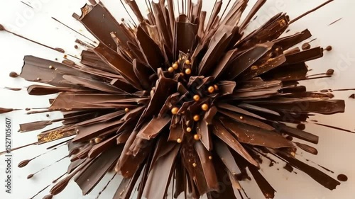 Explosive Chocolate Bloom: A Delicious Burst of Artistic Confectionary Design