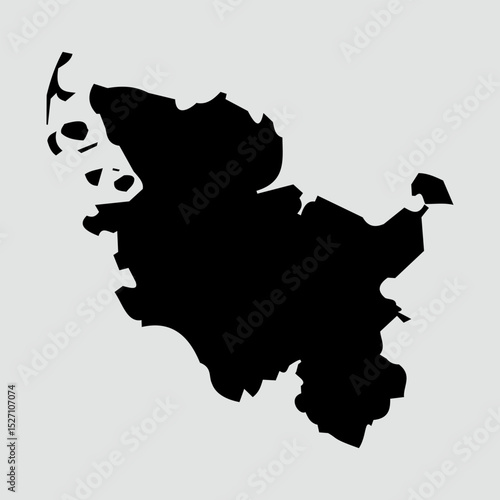 Photos Map of Schleswig Holstein, Province in Germany, isolated vector silhouette illustration on gray background