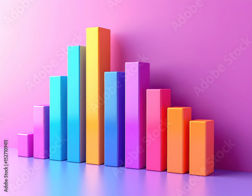 Vibrant and dynamic bar graph with colorful bars ascending to crescendo against smooth gradient background, creating engaging visual representation of data Free Download Vibrant and dynamic bar graph with colorful bars ascending to crescendo against smooth gradient background, creating engaging visual representation of data - GFXLoad