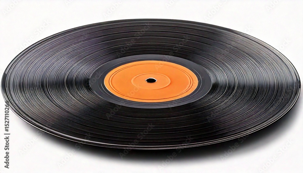 Obraz premium High-Quality of analog record disc Isolated on White Background – High Resolution 