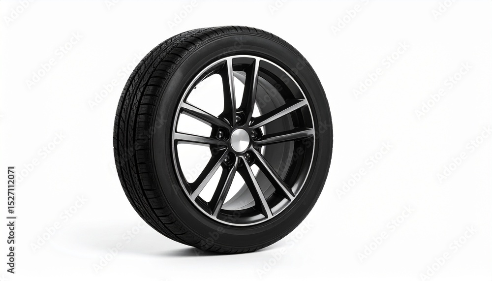 Obraz premium Wheel Car white background