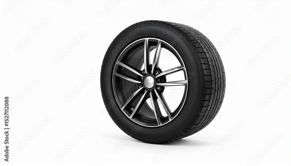Obraz premium Wheel Car white background
