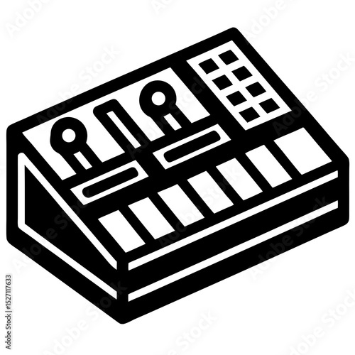 Isometric icon of a music production mixer