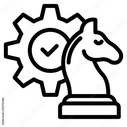 Strategy execution icon in vector illustration