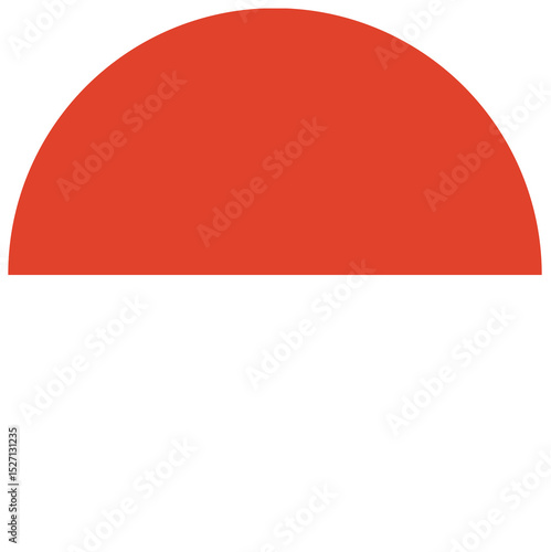 Round flag of Indonesia. Circle shape, badge, icon.