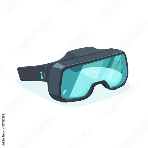 AR Glasses 2D flat vector illustration, isolated on a white background.